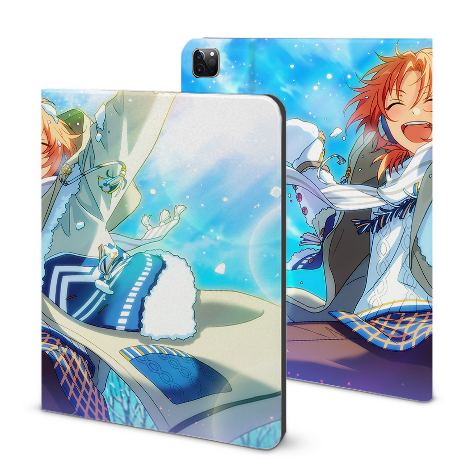 （画像用） あんさんぶるスターズ! Ensemble Stars IPad ケース ブック型 PUレザー TPU 耐衝撃 軽量 薄型 ペン収納なし 全面保護 IPad 各モデル対応